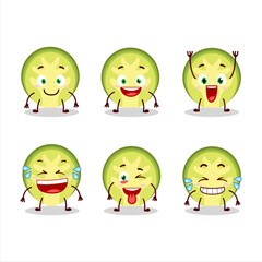 Cartoon character of slice of brussels sprouts with smile expression