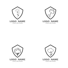 Cotton Logo Template vector symbol nature