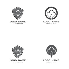 Cotton Logo Template vector symbol nature