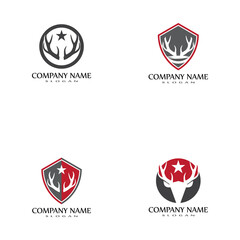 Deer Logo Template vector icon illustration design