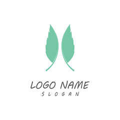 Leaf icon Vector Illustration design Logo template