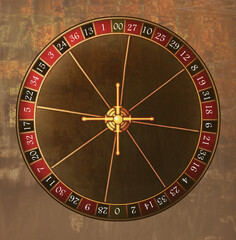 illustration of american roulette wheel