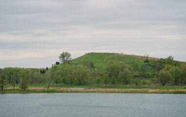 Green hill at Illinois forest preserve