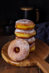 Donat labu or pumpkin doughnuts or donuts is a classic recipe for super soft and fluffy doughnuts made using mashed pumpkin.