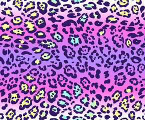 Jaguar animal skin repeat pattern rotary textile design pastel