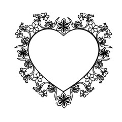 A fragment of vector graphics for creating patterns. Close-up of a contour drawing on a white background.