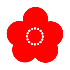 シンプルで可愛い梅の花のイラスト・アイコン