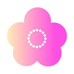 シンプルで可愛い梅の花のイラスト・アイコン
