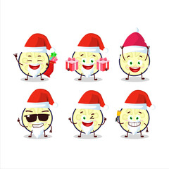 Santa Claus emoticons with slice of eggplant cartoon character