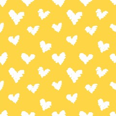 Yellow heart pattern paper digital paper scrapbooking paper for fabric pattern for textile pattern for baby clothes baby pattern