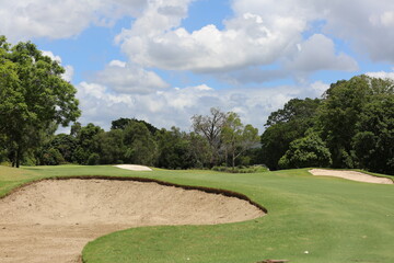 golf course in the morning