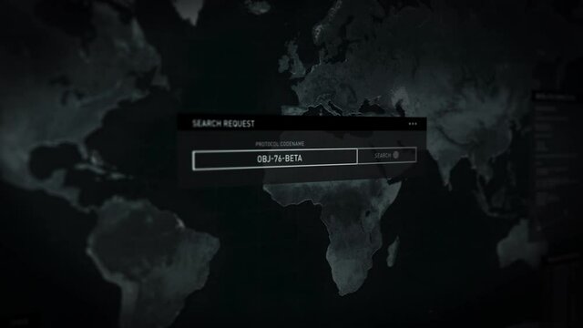 Authentication protocol. Entering login and password information. Loading the interface. Searching the world map for ongoing military conflicts. Three locations around Damascus were identified. UI.