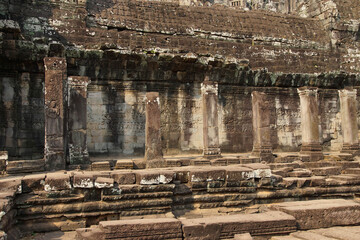 Outer walls of temple at Bayon