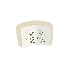 cabrales cheese icon on white background