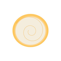 icon, ensaimada de mallorca on white background