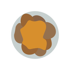 vector icon, wrinkled potatoes typical dish of the canary islands