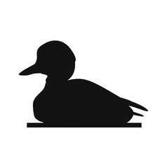 vector icon, red duck on white background