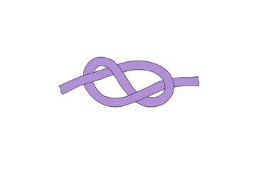 knot for mountaineering, rock climbing and tourism figure eight