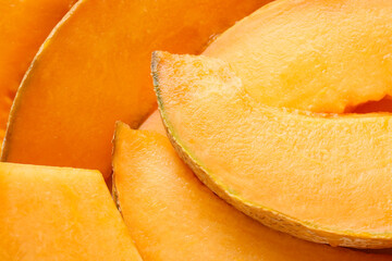 Sweet ripe melon as background