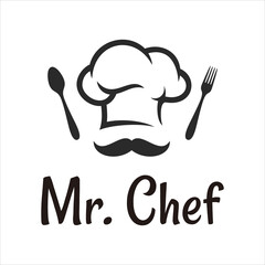 Mr chef logo inspiration. design template vector