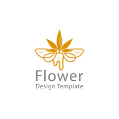 flower logo icon design, linear style.