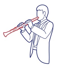 Clarinet Musician Orchestra Instrument Graphic Vector