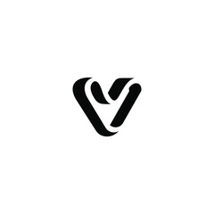 the initials logo v