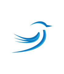 simple bird logo design vector