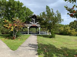 picnic table at the beach in Florida