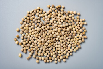 top view HuJiao or Piperis Fructus or Black Pepper Fruit