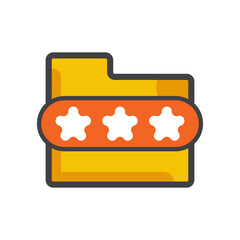 folder with password icon. mobile file security illustration. Flat vector icon. can use for, icon design element,ui, web, mobile app.