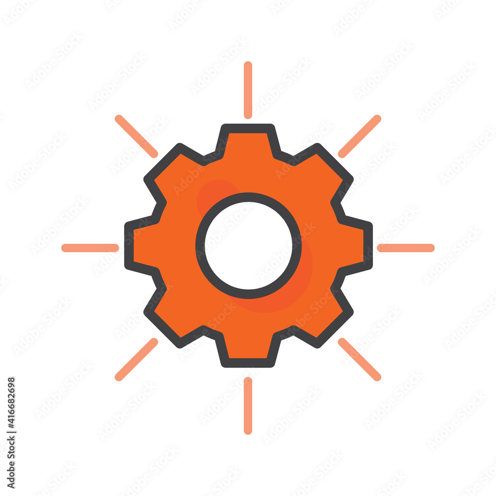 Poster setting icon. setting illustration. flat vector icon. can use for, icon design element,ui, web, mobi