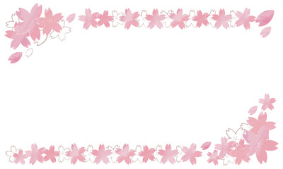 春の桜フレーム 背景 イラスト