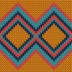 Handicraft rhombus argyle knitted texture