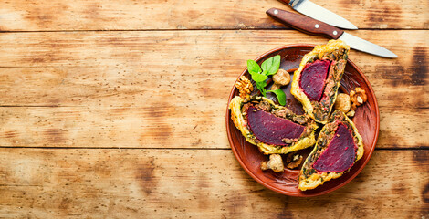 Wellington beet or beet pie