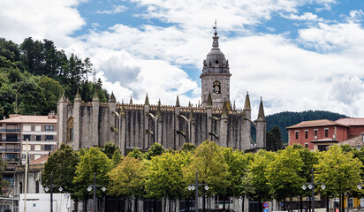 Obraz premium The Basilica Assumption of Santa Maria of Lekeitio, Basque country, Spain