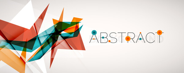 Geometric abstract background. Color triangle shapes. Vector illustration for covers, banners, flyers and posters and other designs