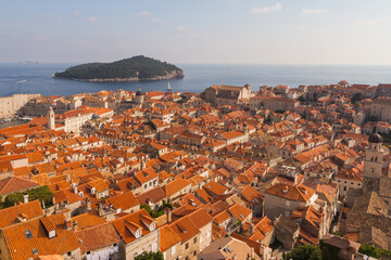 View of the rooftops of the Old Town of Dubrovnik. Croatia