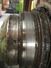 damage to the shaft bearing in the palm oil mill machine