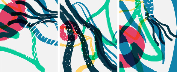 Social media abstract backgrounds. Abstract hand drawn doodles. Vector illustration for covers, banners, flyers