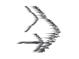 Speed Lines  . Vector Illustration .Technology  Logo . Design element . Abstract Geometric shape . 