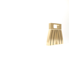 Gold Boxing short icon isolated on white background. 3d illustration 3D render.