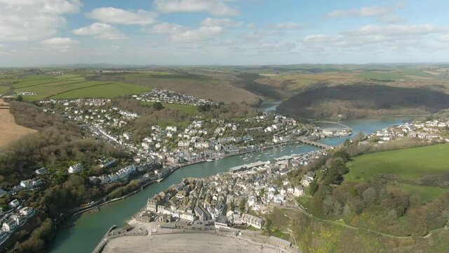 The historic cornish fishing town, Looe, UK