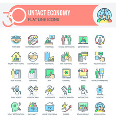 Untact economy Icons