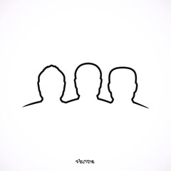 Silhouette of three people