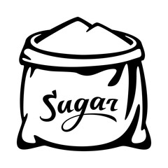 Open sugar sack icon. Outline open sugar sack vector icon for web design isolated on white background