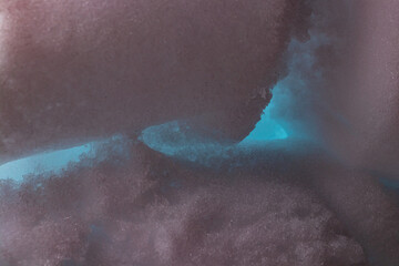 Blurred snow texture details, green color	