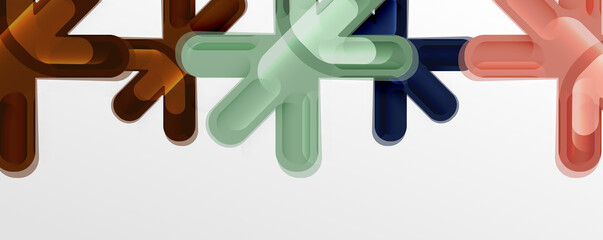 Abstract glossy crosses background for business or technology presentations, internet posters or web brochure covers