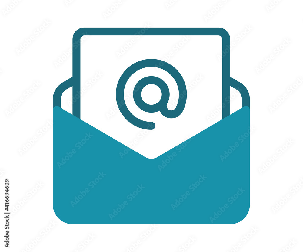 Poster email envelope letter single isolated icon with solid line style