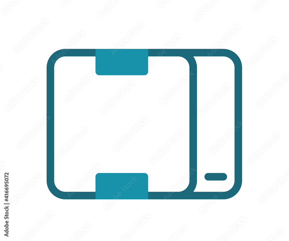 Poster product package box single isolated icon with solid line style